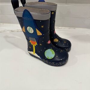 Kids Toddler Space Adventure Rain Boots - Blue sz 6